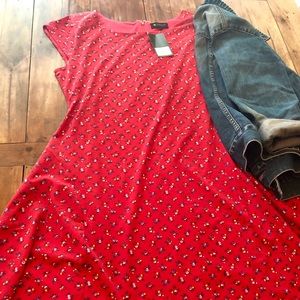 Cute Midi Red Floral dress